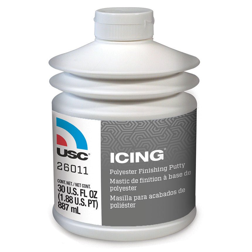 USC® Icing 26011 Polyester Finishing Putty, 30 oz Pumptainer
