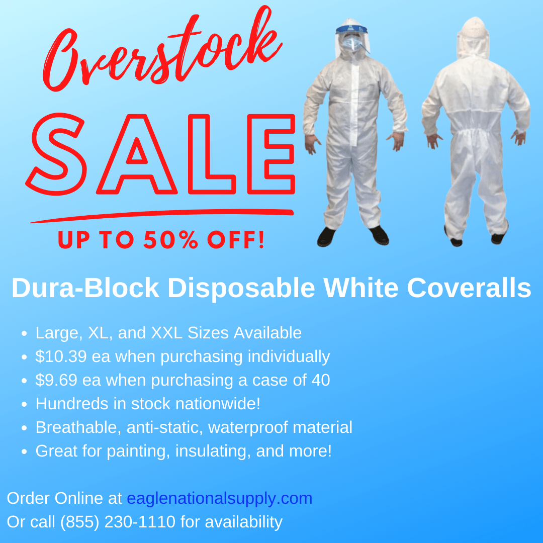 Overstock Sale on Dura-Block White Paint Suits - Eagle National Supply