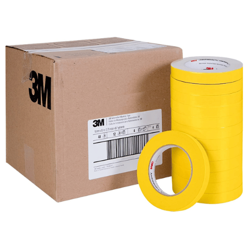 3M™ 06652 0.75" Yellow Automotive Masking Tape, Case of 48 - 6652 - Eagle National Supply