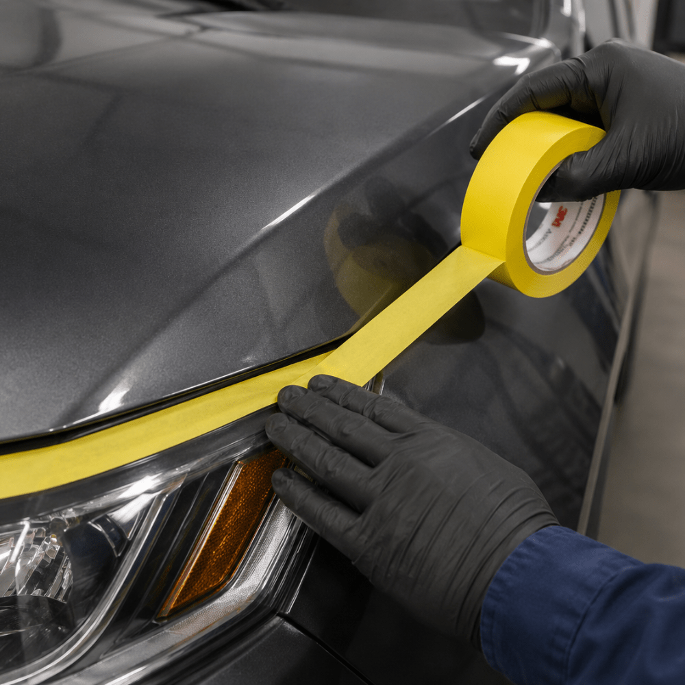 3M™ 06654 1.5" Yellow Automotive Masking Tape, Case of 24