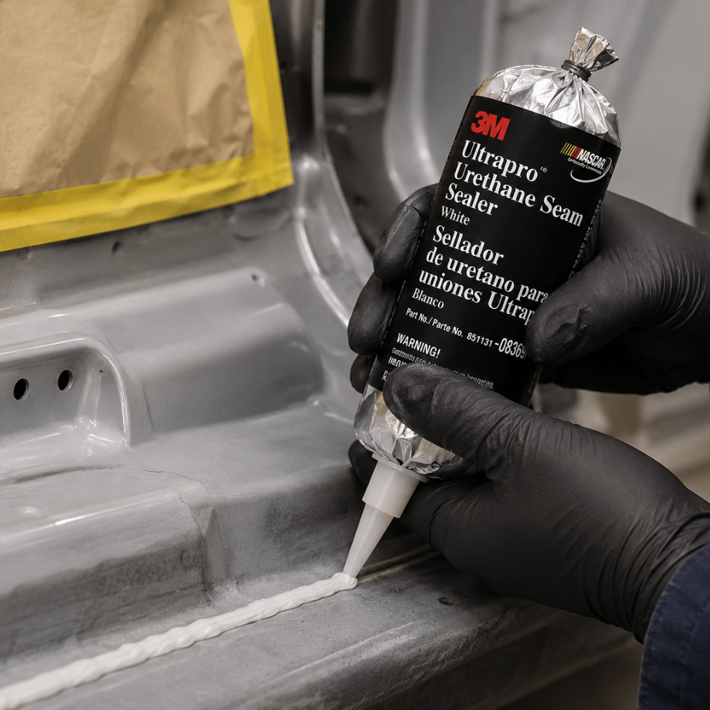3M  08360 1-Part White Urethane Seam Sealer, 10.4 oz Foil Pack