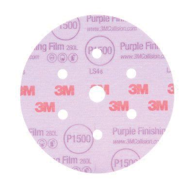 3M 6" 1200 Grit Purple Hookit Abrasive Disc, Box of 50
