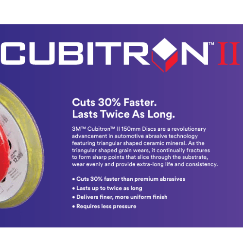 3M Cubitron™ II 220+ Grit 6" Purple Sanding Disc #31481, Box of 50 - 31481 - Eagle National Supply