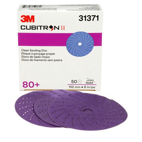 3M Cubitron™ II 80+ Grit 6" Purple Sanding Disc #31371, Box of 50 - 31371 - Eagle National Supply