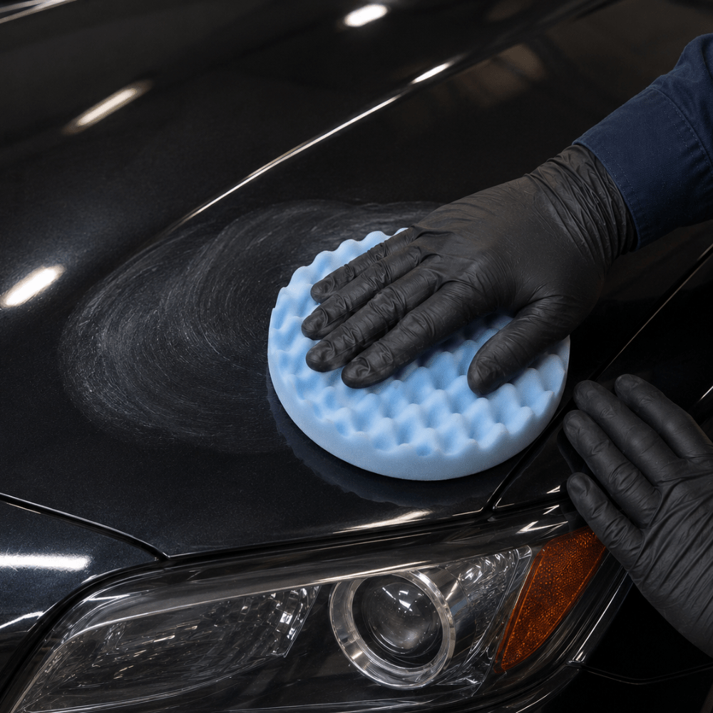 3M Perfect-It 05733 8" Blue Hookit Foam Ultrafine Polish Pad