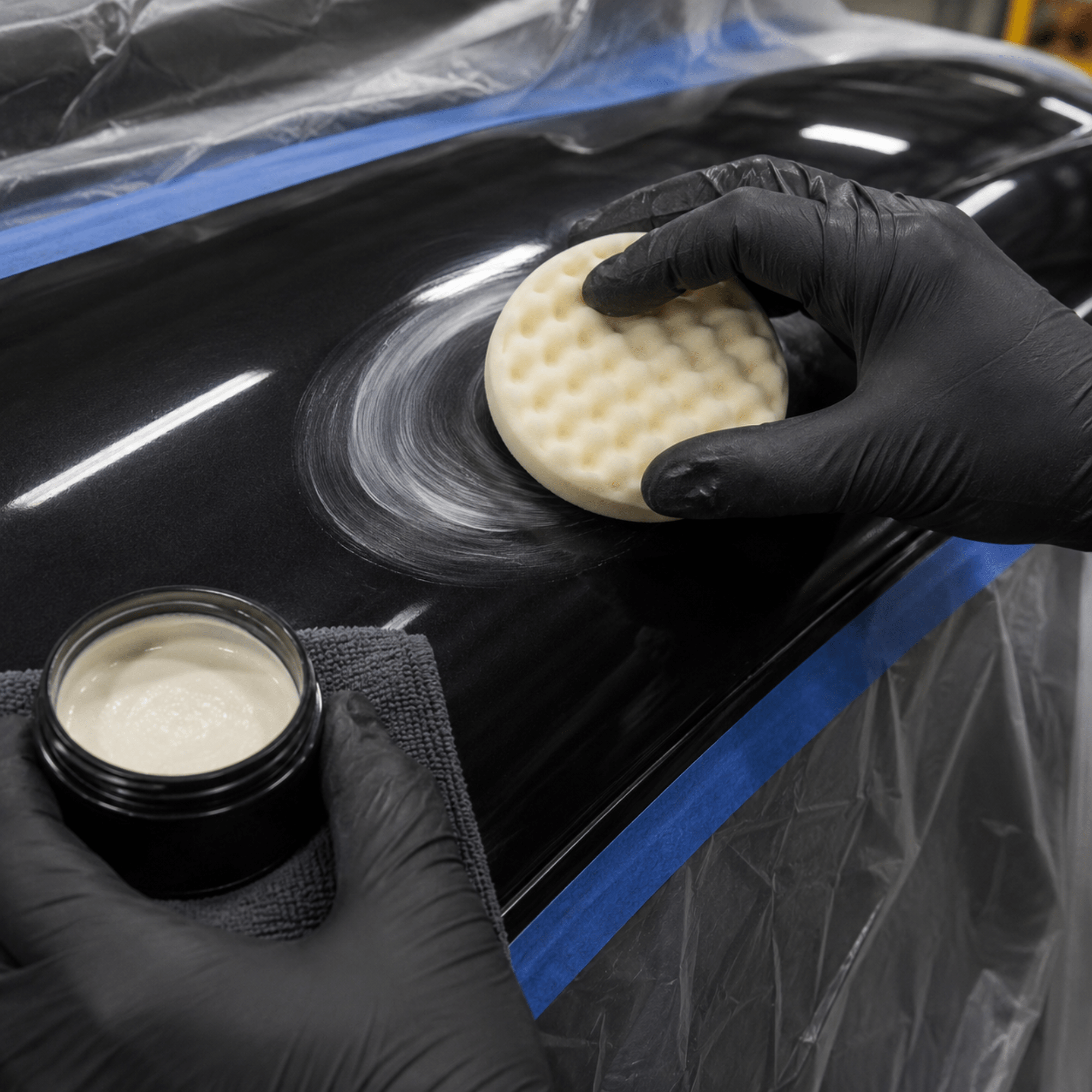 3M Perfect-It 05737 8" White Hookit Foam Compounding Pad