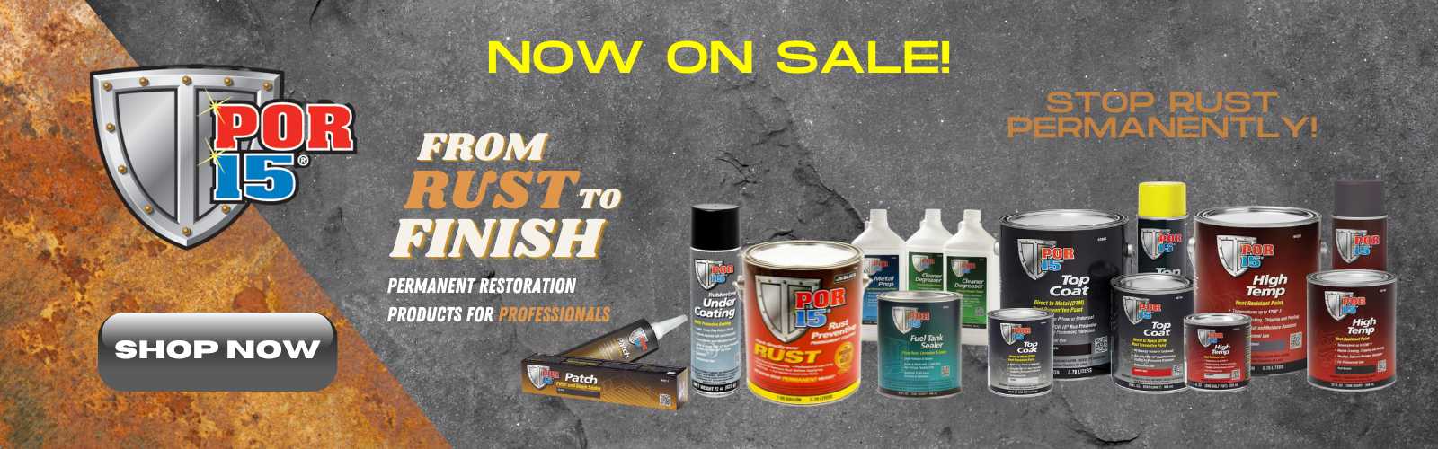 POR-15 Rust Preventive Paint products to stop rust permanently