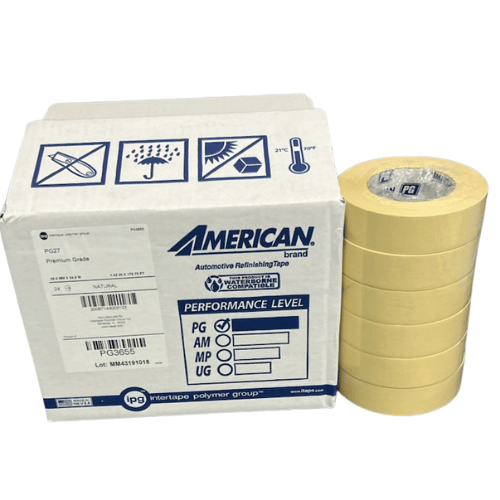 American® PG27 - 1" High Temp Beige Masking Tape, Case of 36 Rolls - PG27 - 1 - Eagle National Supply