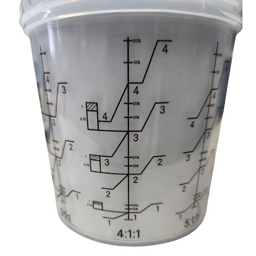 CTW CS125 - 850ml (28oz) Disposable Paint Cup System, 50 pc Lid/Liner Kit - CS125 - 850 - Eagle National Supply