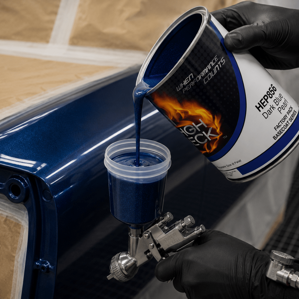 Dark Blue Pearl Ford DX Basecoat Paint, Gallon, High Teck HFP856