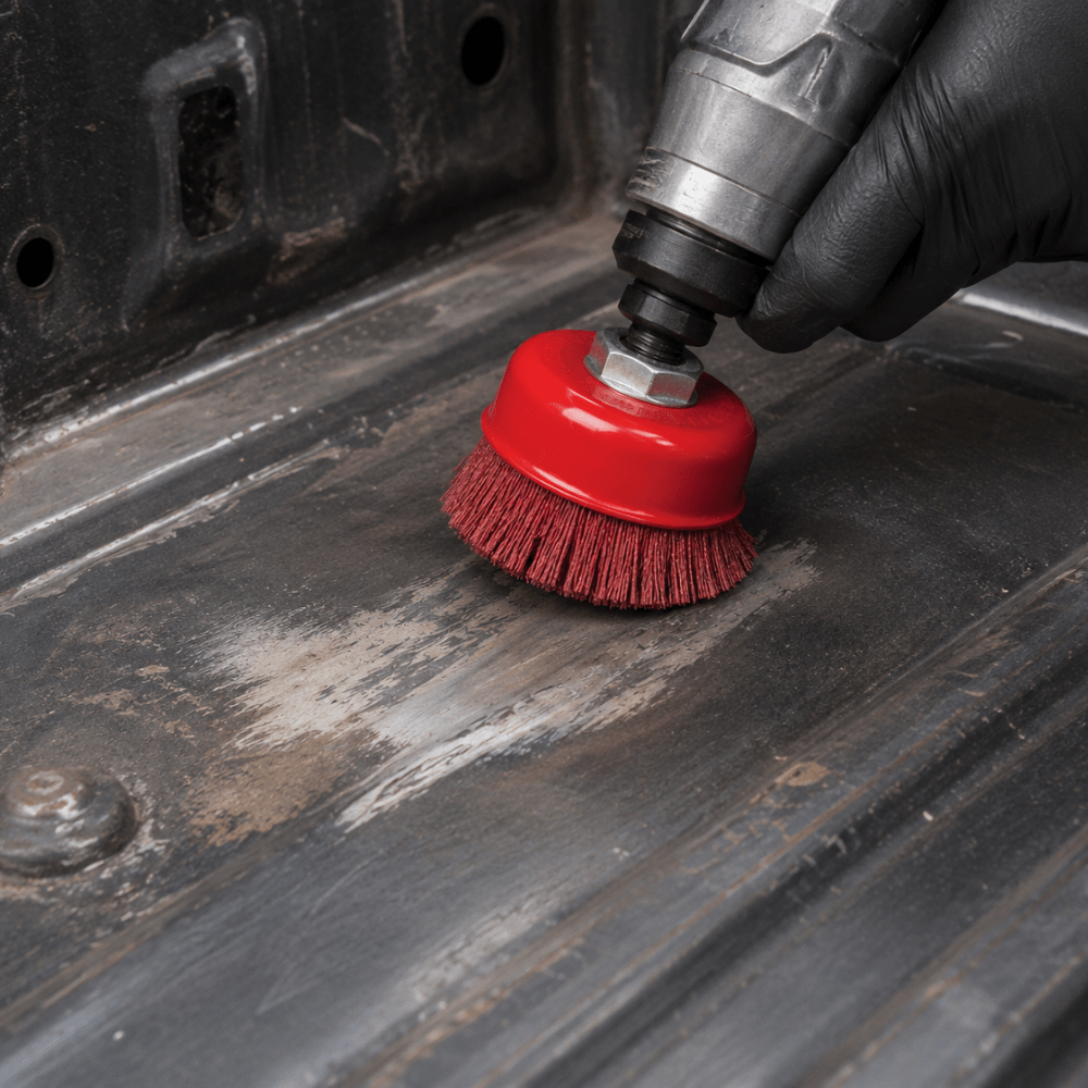 DOMINION 208 Bedliner Cup Brush | 5/8" Thread