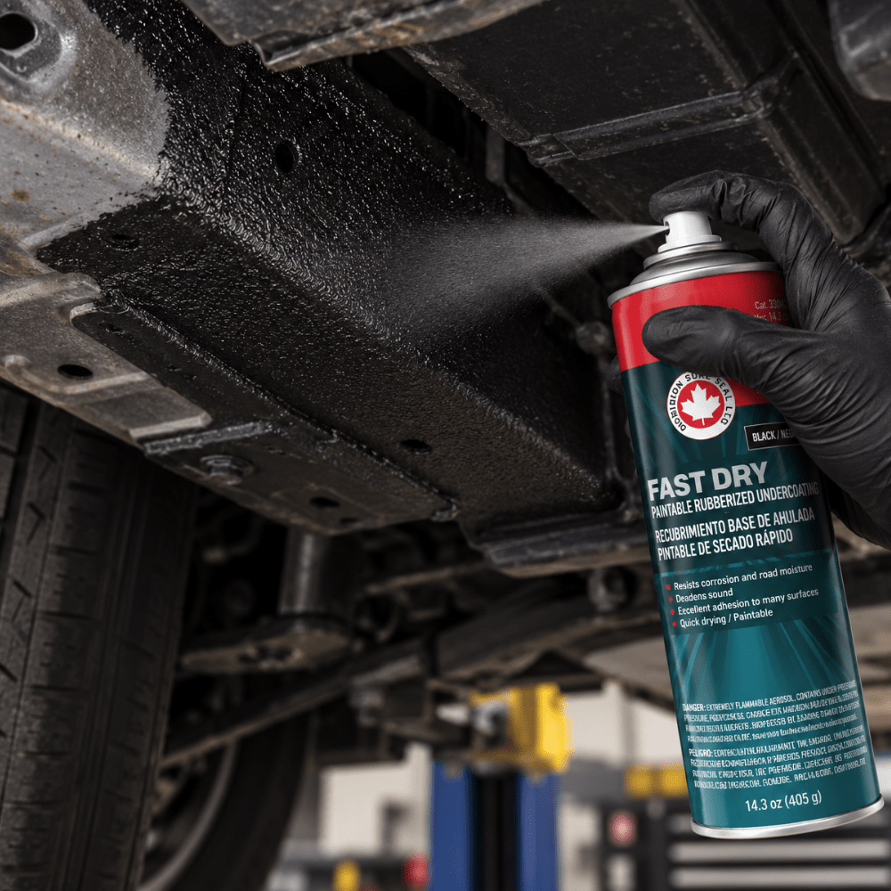 DOMINION Low VOC Paintable Black Rubberized Undercoating, 14.3 oz