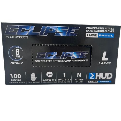 Eclipse E600 Black Nitrile Disposable Gloves | Box of 100