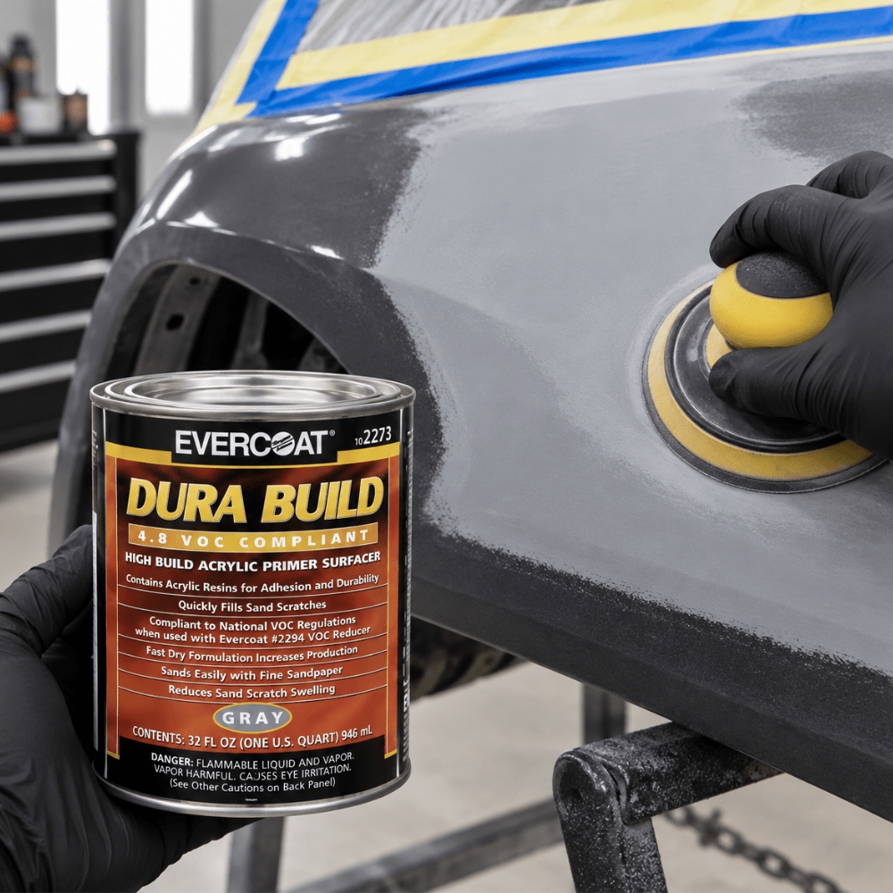 EVERCOAT 102273 Fast Drying Dura Build Acrylic Gray Primer, 1 Qt