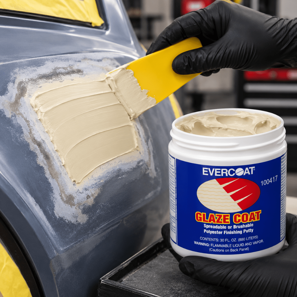 EVERCOAT GLAZE COAT 100417 Flexible Polyester Glazing Putty, 30 oz Pump
