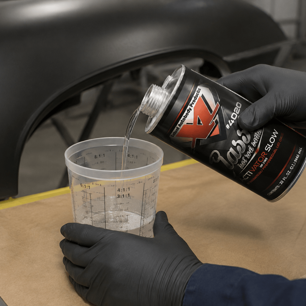Excel 40204 Hot Rod Satin Black Slow Activator, Quart