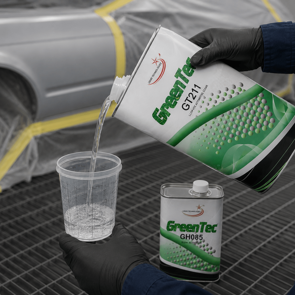 GreenTec GT211 2:1 Low VOC Clearcoat + Slow Hardener Kit, 5 L