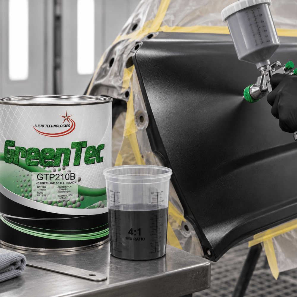 GreenTec GTP210B Black High Build 4:1 2K Urethane Sealer, 1 gal