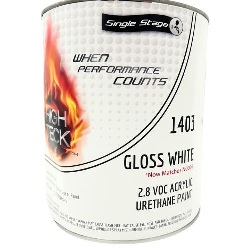 High Teck 1403 Gloss White Single Stage Paint, 1 Gallon