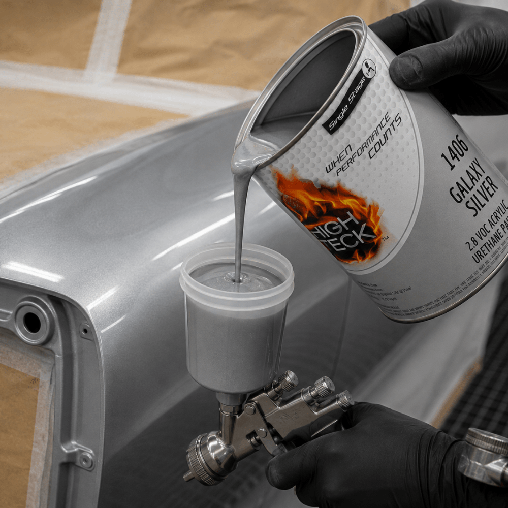 High Teck 1406 Galaxy Silver Single Stage Paint, 1 Gallon