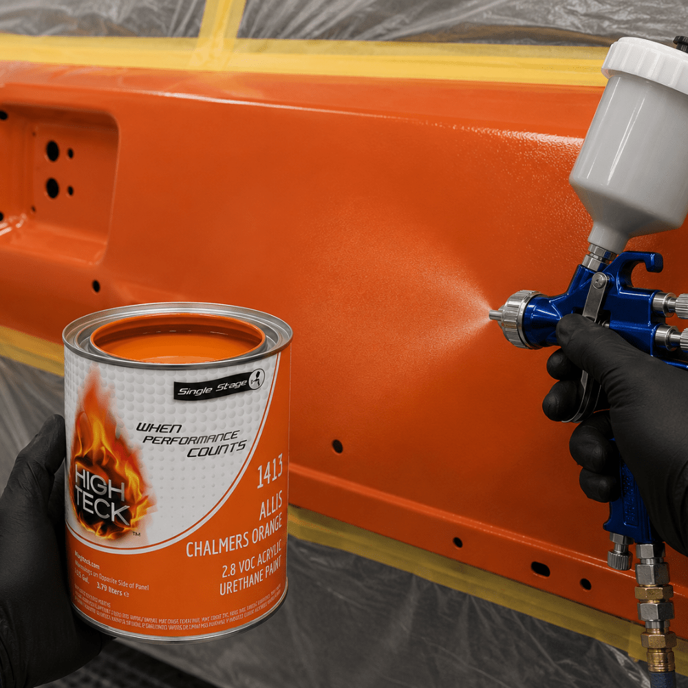 High Teck 1413 Allis Chalmers Orange Single Stage Paint, 1 Gallon
