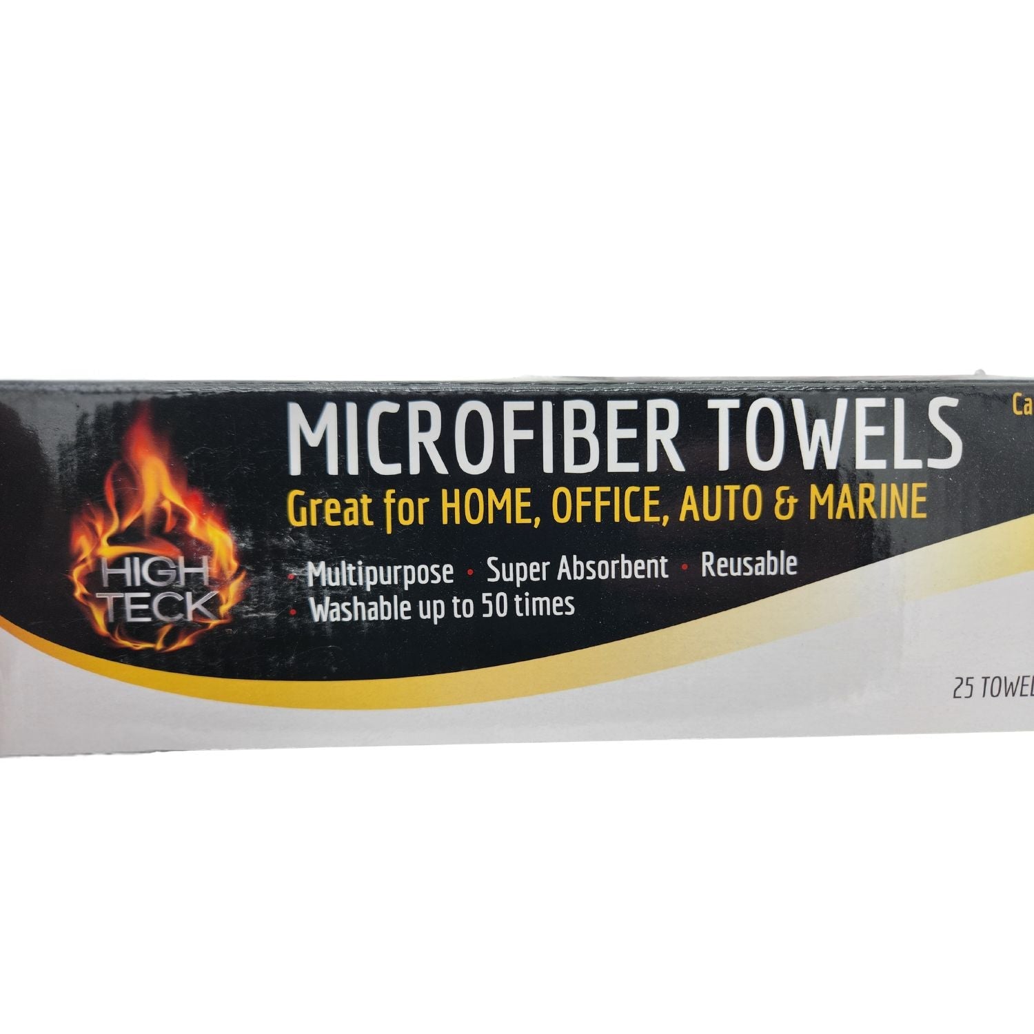 High Teck 1625 White Microfiber Towel, 16in x 16in, Box of 25