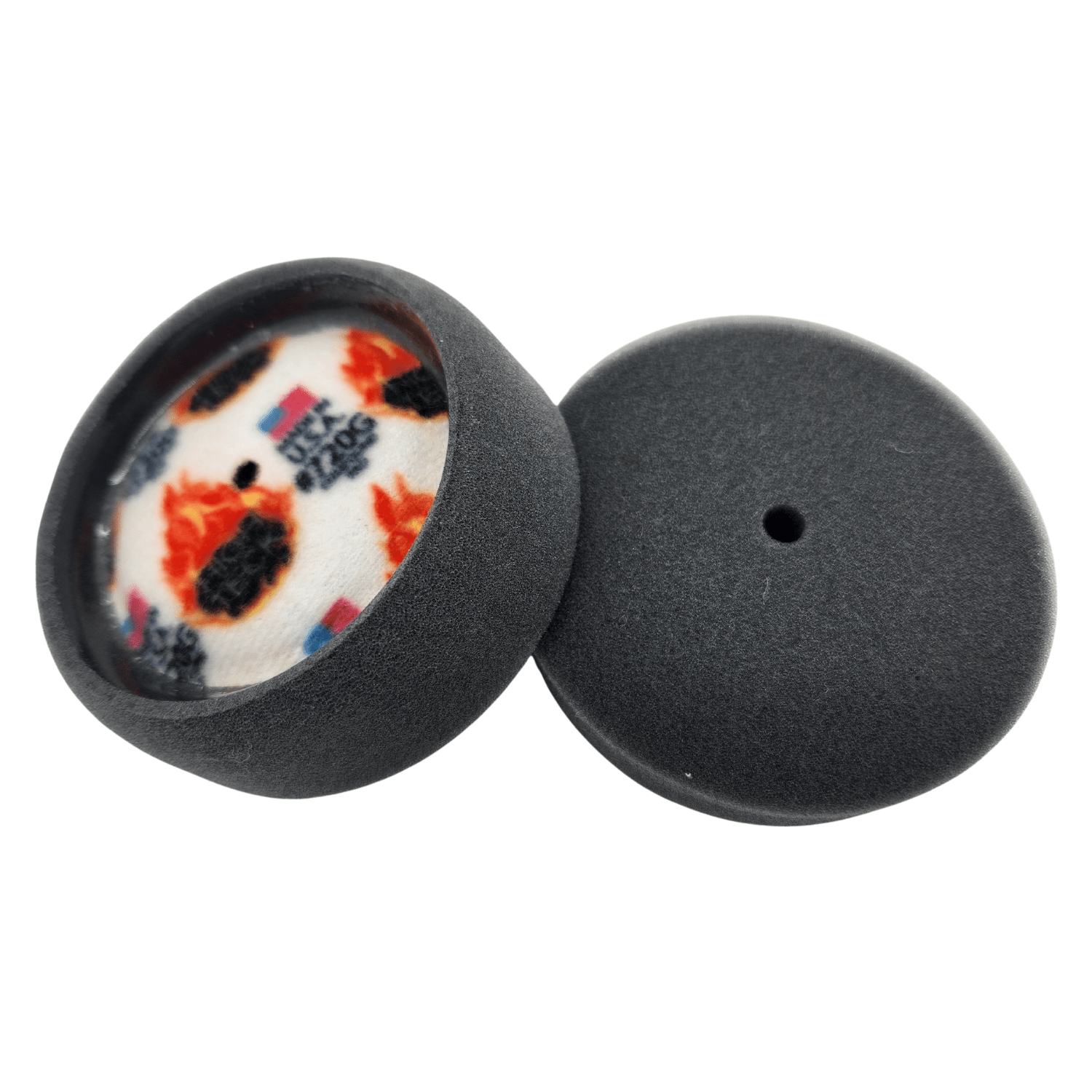 High Teck 3 Inch Dia Black Foam Finishing Buffing Pads, 2 pk