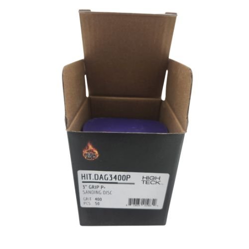 High Teck 3 Inch Purple Ceramic Grip Sanding Disc | 50 pk