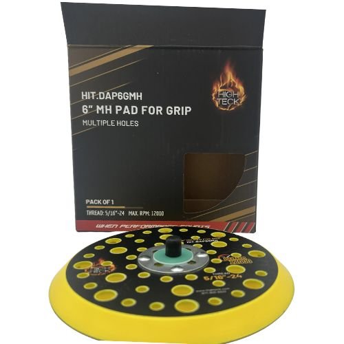 High Teck 6" Dia Multi-Hole Velcro Backup Pad for Palm Sander