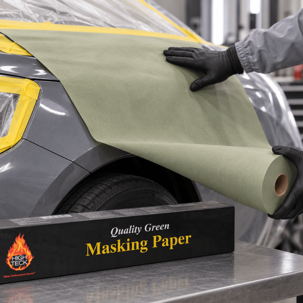 High Teck 6 in x 400 ft Green Masking Paper, 35 Lb Basis Weight