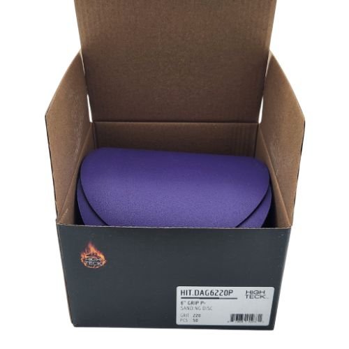 High Teck 6 Inch Purple Ceramic Velcro Back Sanding Disc | 50 pk