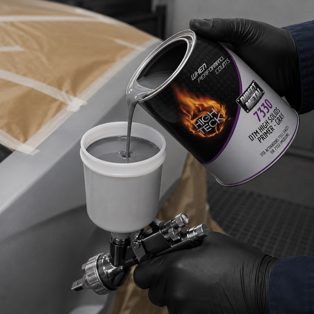 High Teck 7330 Gray DTM High Solids Primer, Quart 4:1 Mix