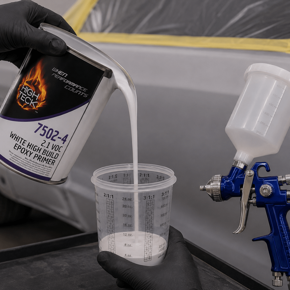 High Teck 7502 White 2K Epoxy Primer 1:1 Mix, Quart