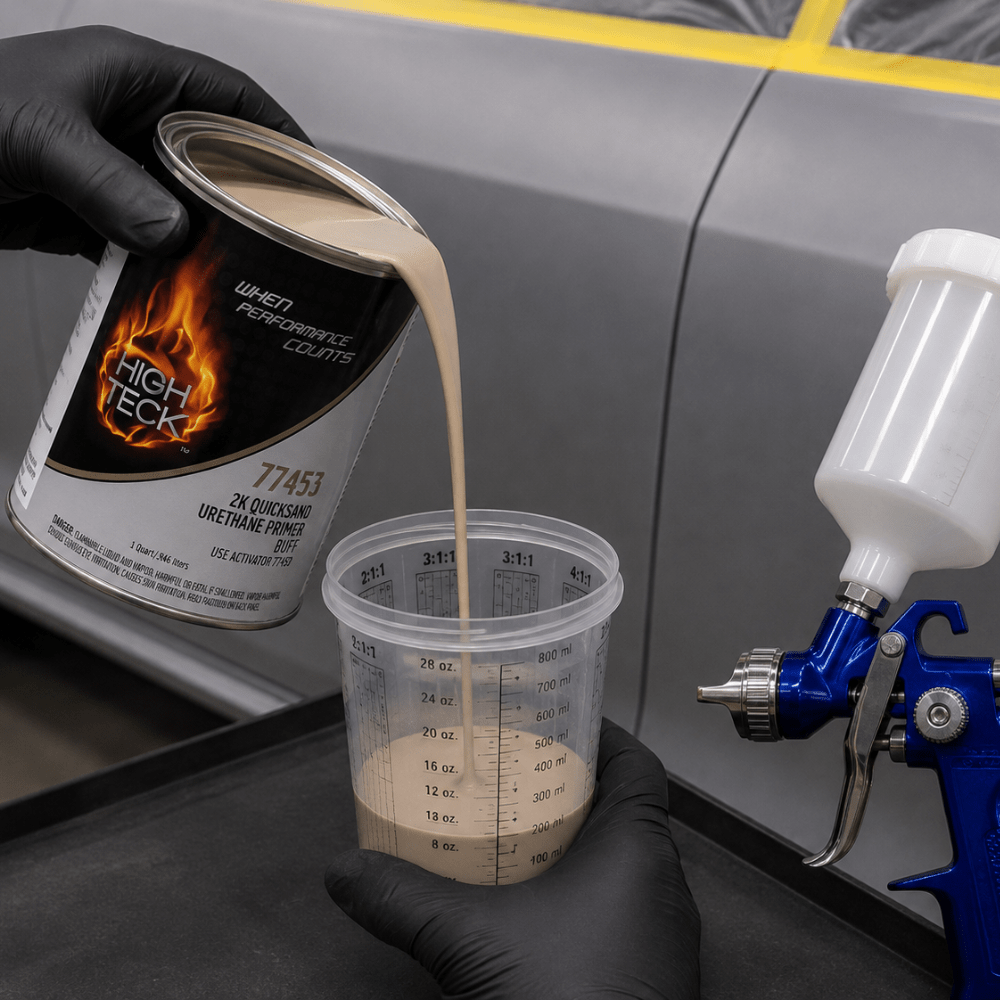 High Teck 77453 Buff 2K Quicksand Urethane Primer, Quart