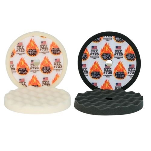 High Teck 8 Inch Diameter Twin Pack of Foam Buffing Pads, 2 pc