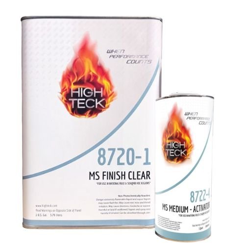 High Teck 8720 MS Finish Clear and Medium Activator Kit , 1 gal