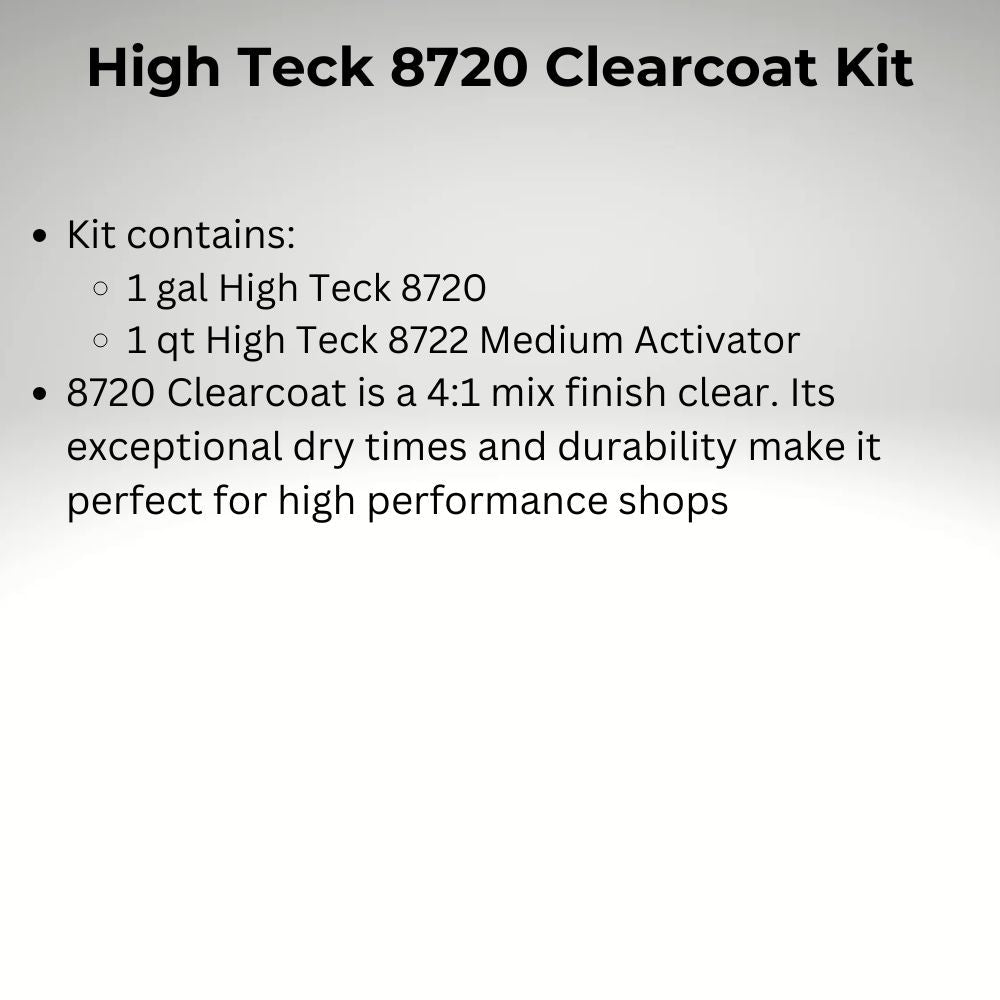 High Teck 8720 MS Finish Clear and Medium Activator Kit , 1 gal