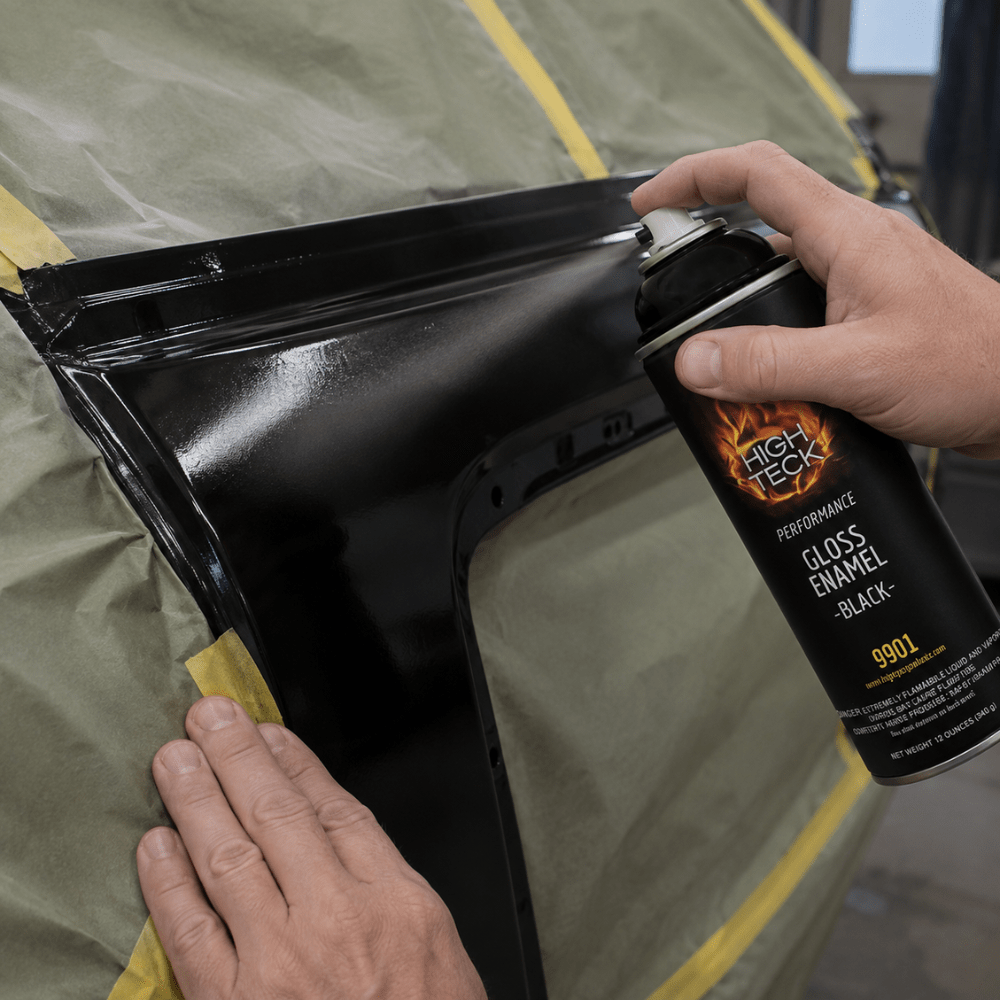 High Teck 9901 Gloss Enamel - Black 12 oz Aerosol, Box of 6