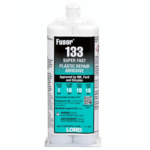 Lord Fusor 133 (50ML) Black Super Fast Cure Plastic Repair Adhesive - 133 - Eagle National Supply