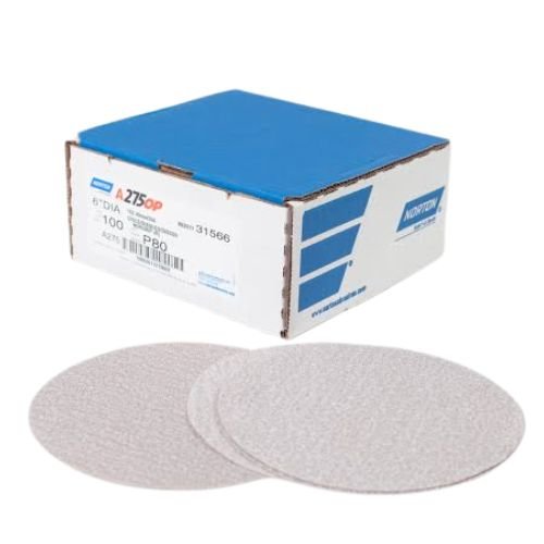 Norton® A275 Champagne 6" Hook and Loop Sanding Disc | 100 pk