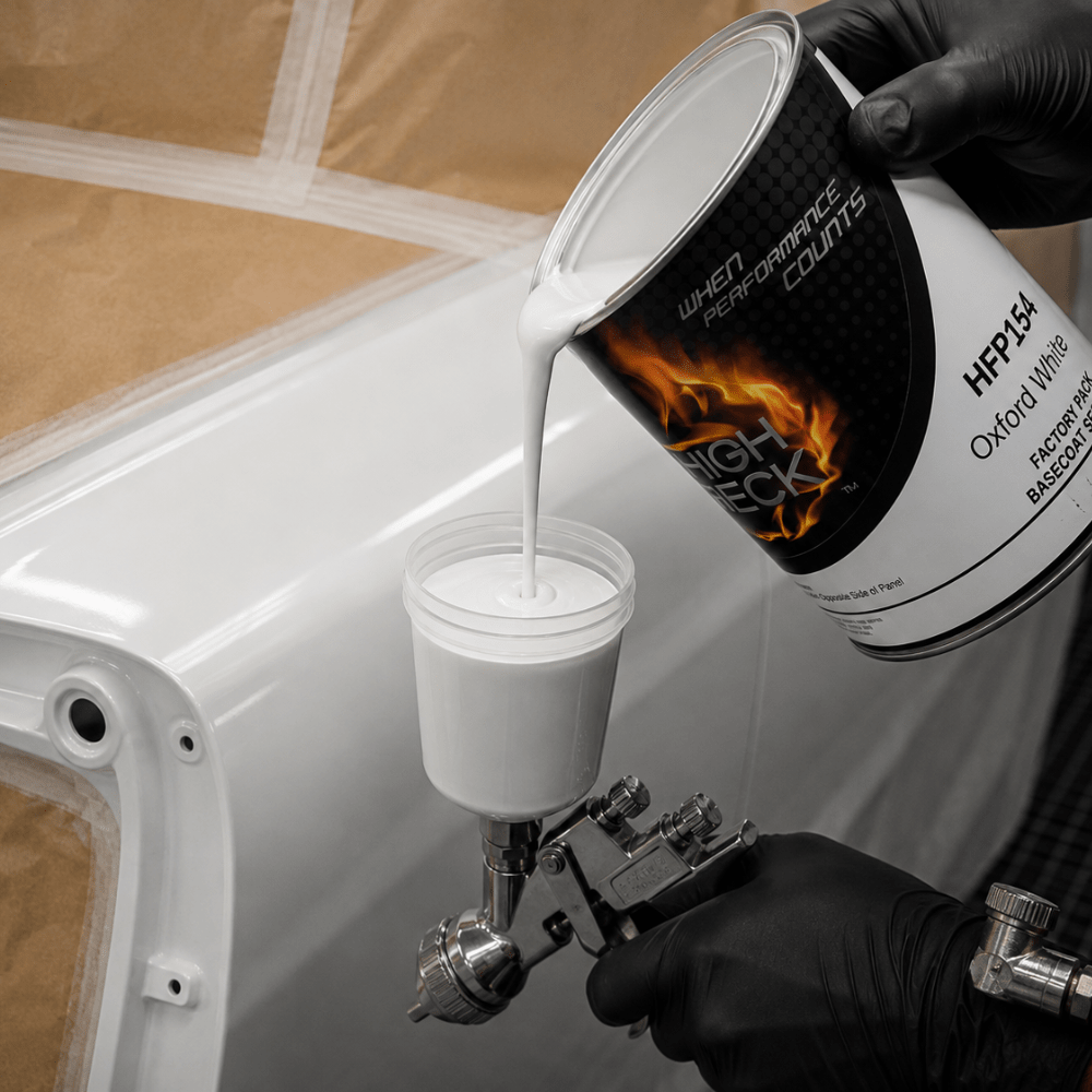 Oxford White Ford YZ/Z1 Basecoat Paint, Gallon, High Teck HFP154