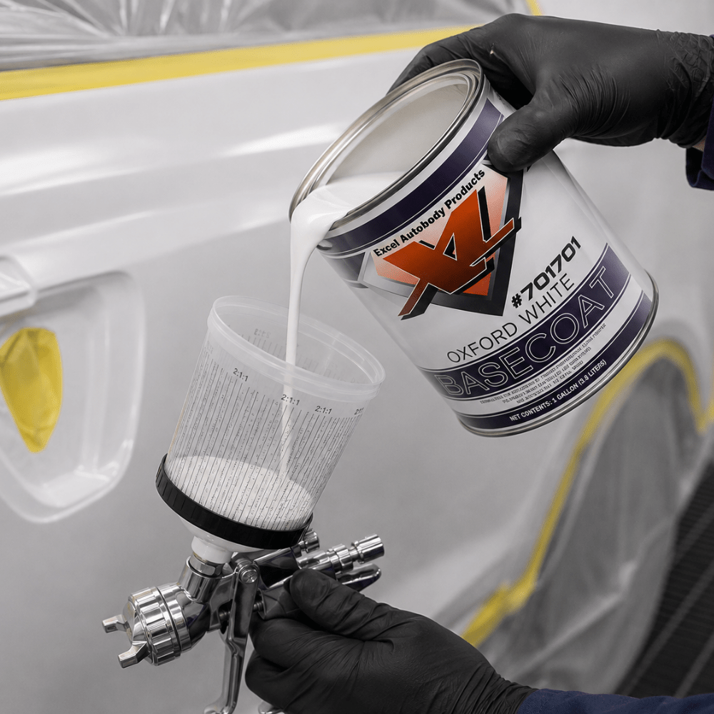 Oxford White Ford YZ/Z1 Basecoat Paint, Quart, Excel 701704