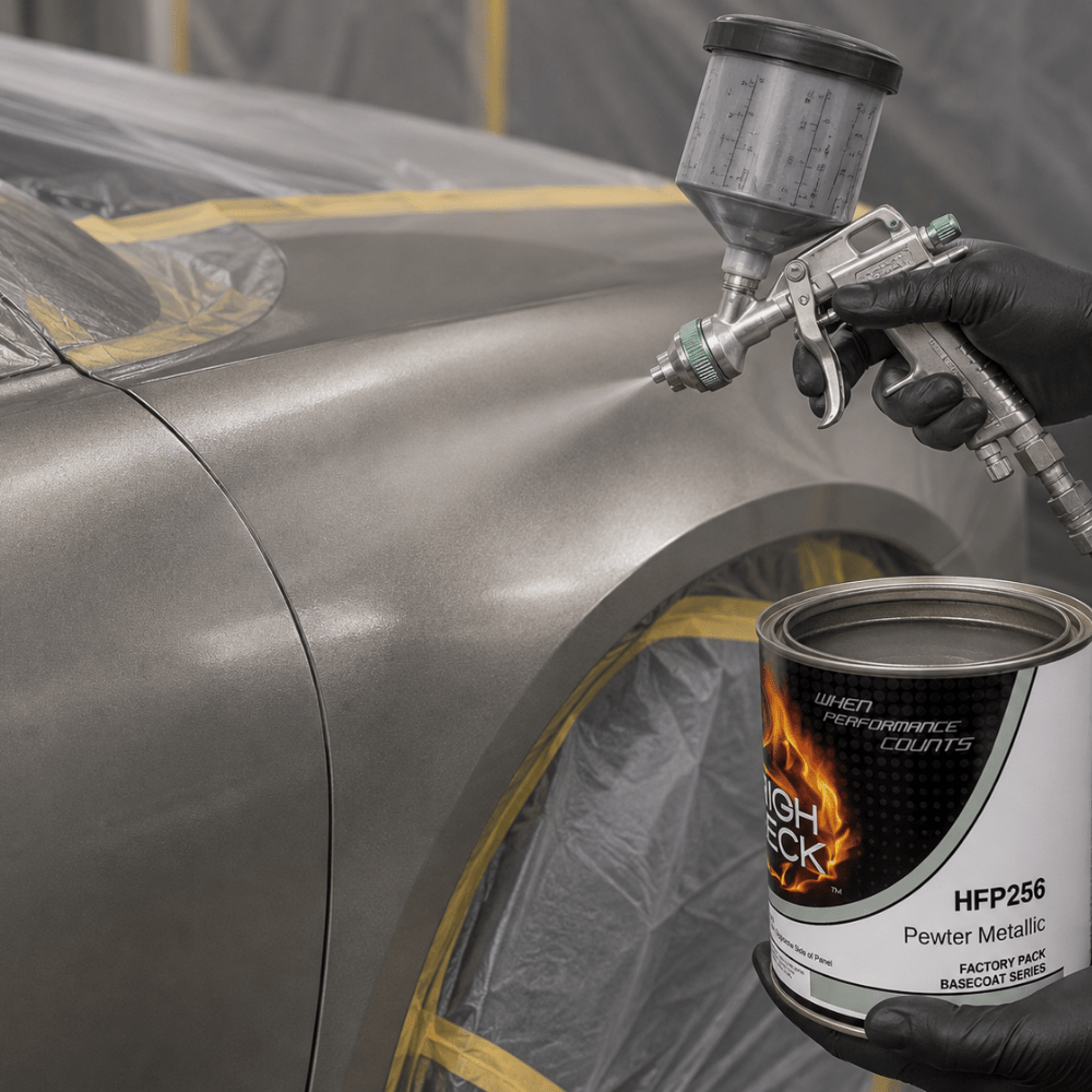 Pewter Metallic GM WA-382E Basecoat Paint, Gallon, High Teck HFP256