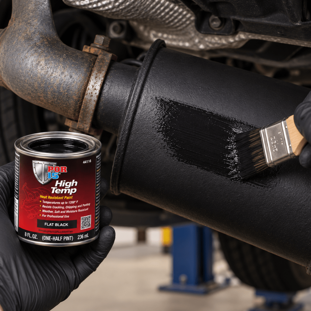 POR-15® 44116 Flat Black High Temperature Paint, 8 oz