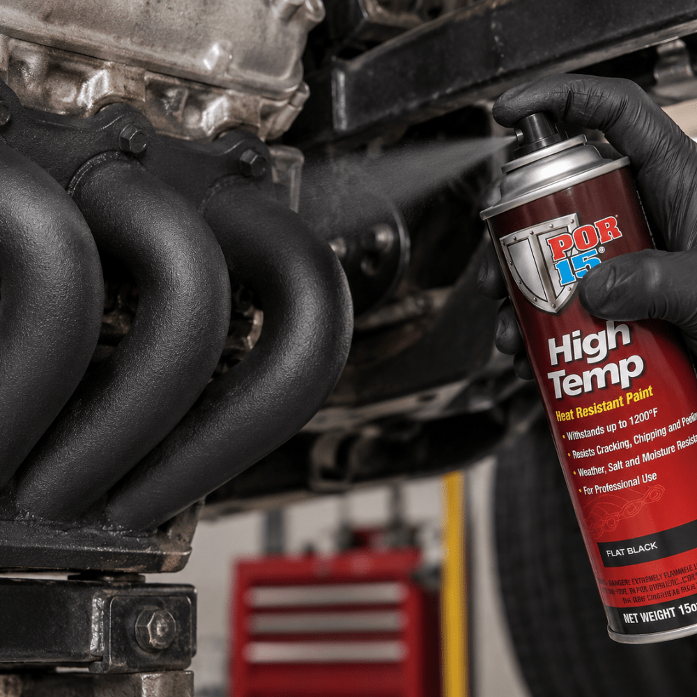 POR-15® 44118 Flat Black High Temperature Paint, 15 oz Aerosol