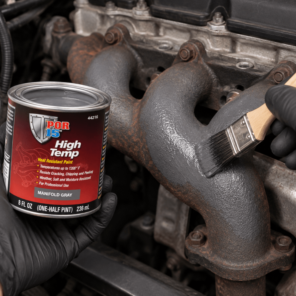 POR-15® 44216 Manifold Gray High Temperature Paint, 8 oz