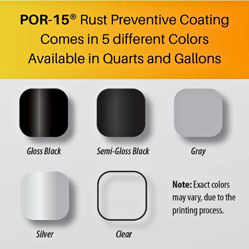 POR-15® 45001 Gloss Black Rust Preventive Coating, 1 Gallon -45001---Eagle National Supply