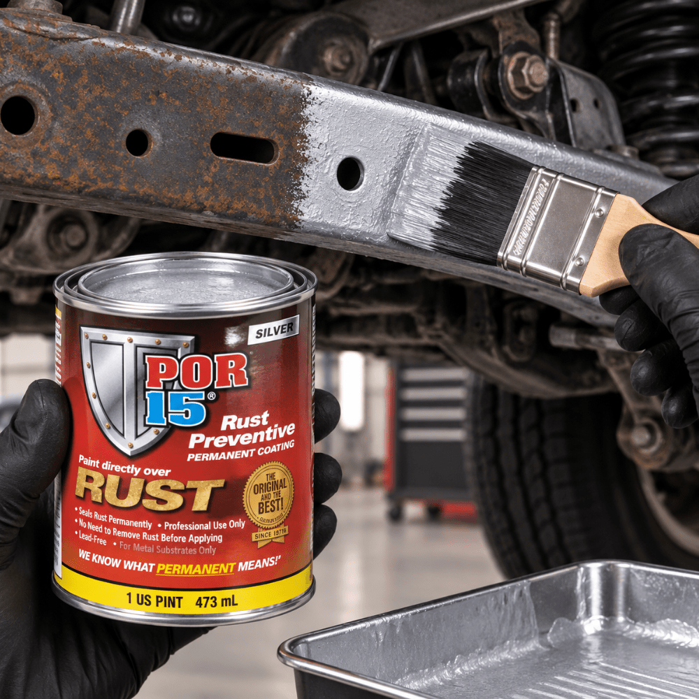 POR-15® 45308 Silver Rust Preventive Coating, 1 Pt