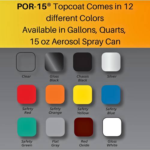 POR-15® 45818 Gloss Black Top Coat DTM Paint, 14 oz Aerosol Can -45818---Eagle National Supply