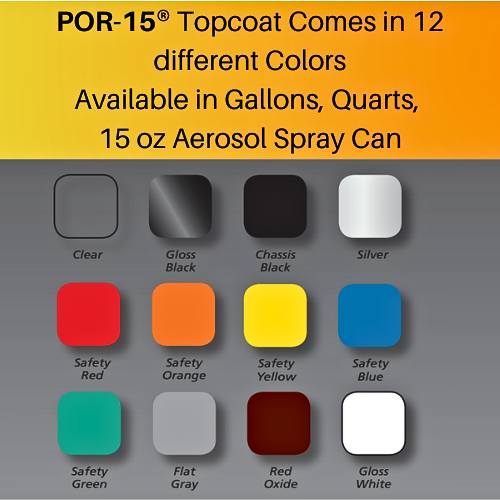 POR-15 45918 Chassis Black Top Coat DTM Paint, 14 oz Aerosol Can -45918---Eagle National Supply